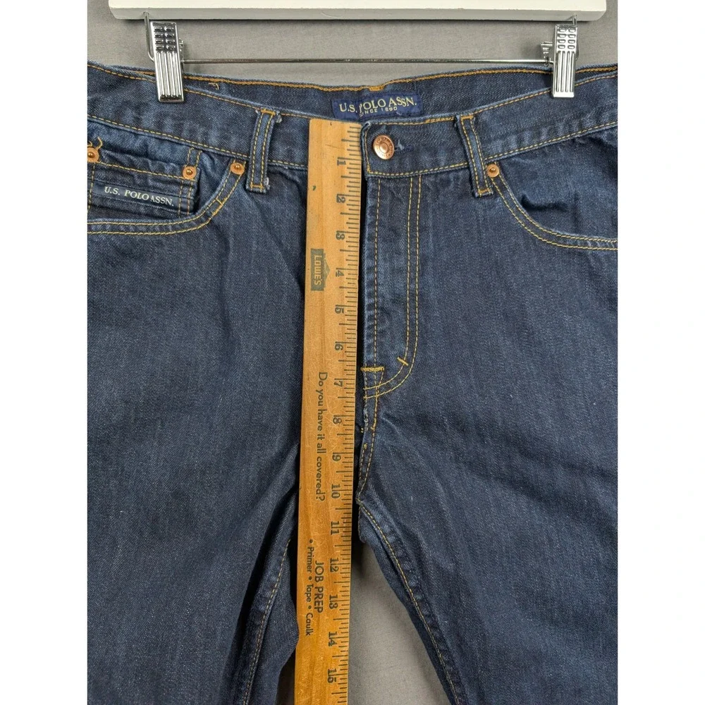 U.S.‎ Polo Assn Mens Dark Wash Straight Leg Denim Jeans 34x34